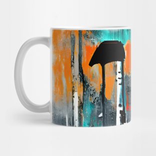 Orange and Teal - Abstract Art Mug